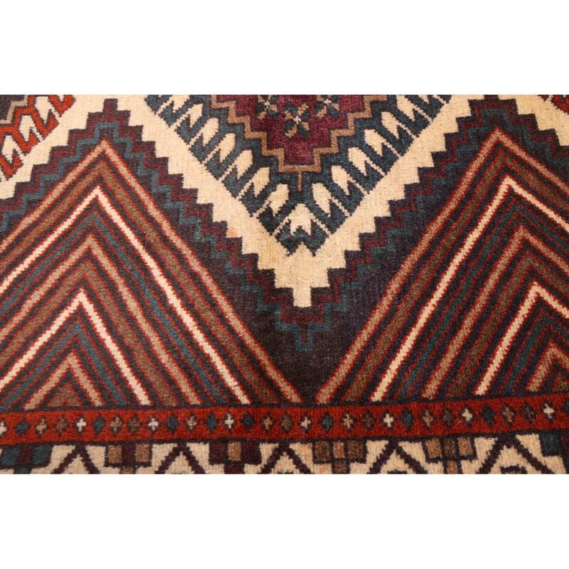 ECARPETGALLERY Hand-knotted Melis Vintage Cream Wool Rug - 4'2 x 5'6