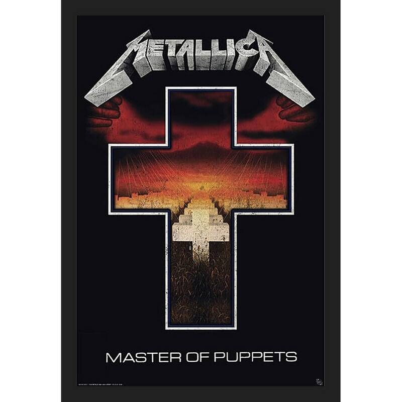 Metallica Master of Puppets Album Cover Framed Poster - 24 x 36 Inch