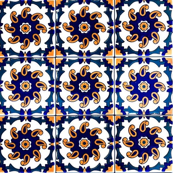 5 Sq. Ft. (45 tiles) Backsplash Design 4x4 Pool Kitchen Bathroom Wall ...