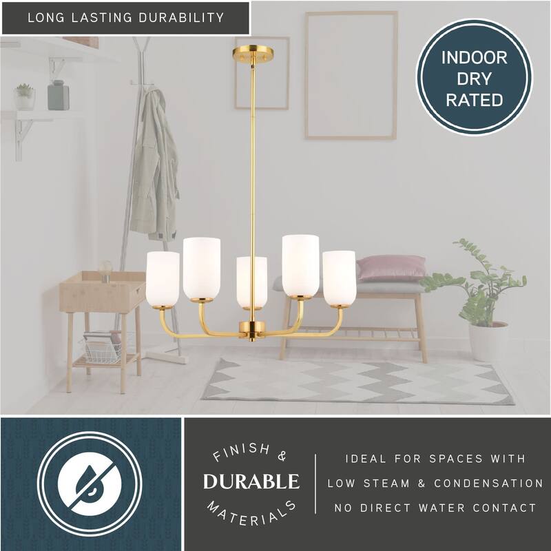 Vaxcel Lighting H0305 5 Light 26" Wide Chandelier