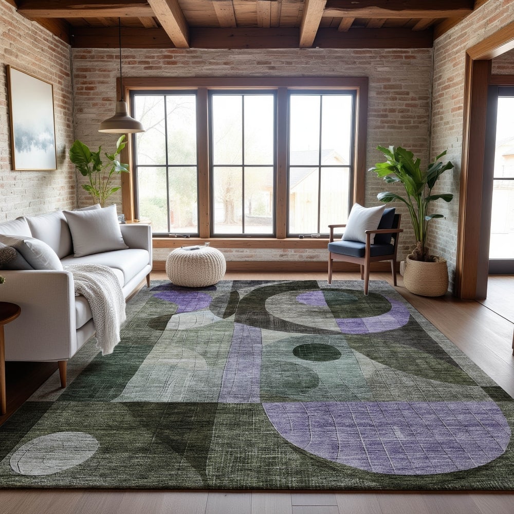 Premium Washable Super Soft Modern Retro Mayfield Rug