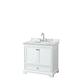 Option White, Chrome Trim, White Carrara Marble Top