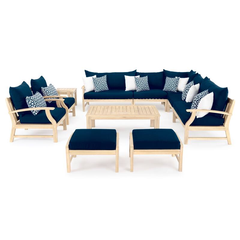Kooper 11 Piece Sunbrella Outdoor Patio Estate Collection - Navy Blue