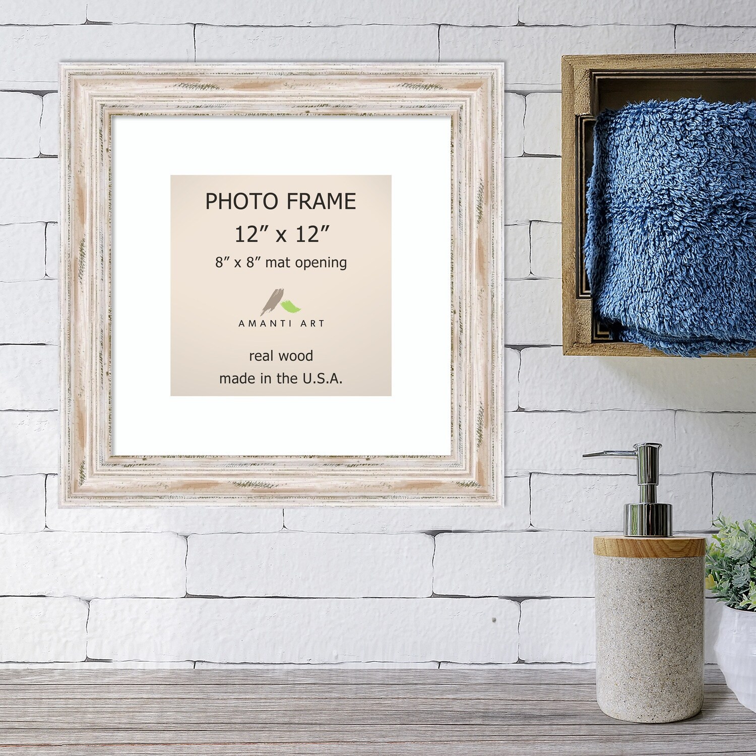 12x12 Frame with Mat - Black 15x15 Frame Wood Made to Display Print or  Poster Measuring 12 x 12 Inches with White Photo Mat - Bed Bath & Beyond -  38522535