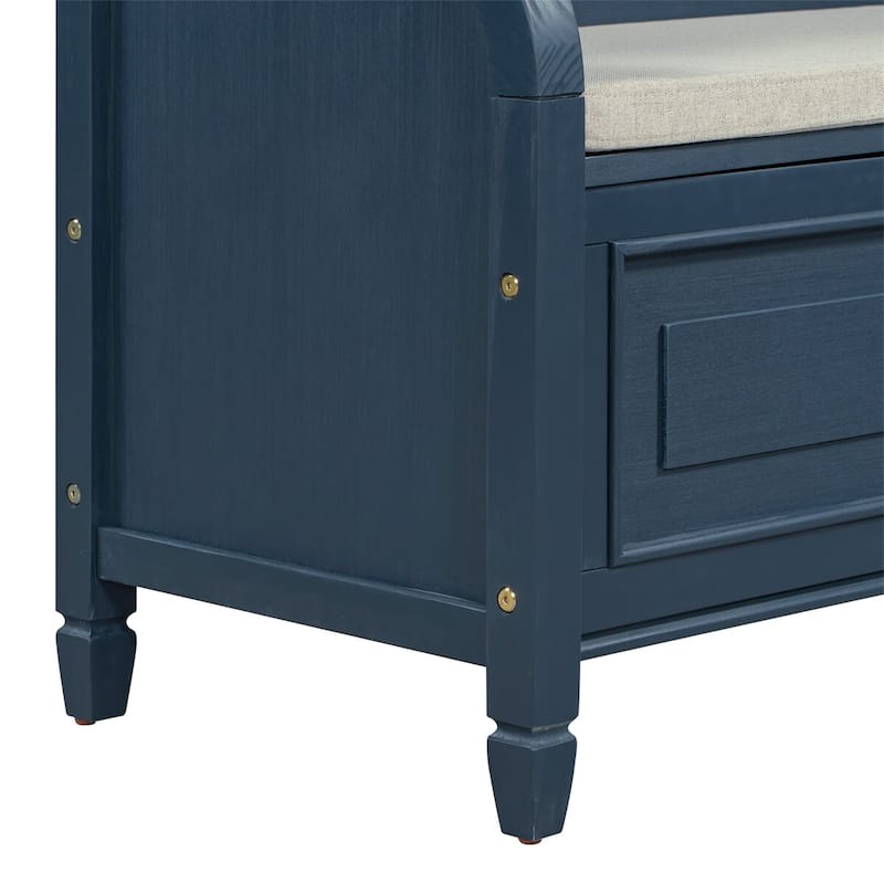 Merax 42” Rustic Style Solid wood Entryway Multifunctional Storage Bench