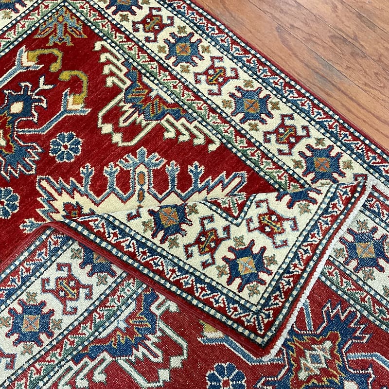 HERAT ORIENTAL Handmade Kazak Wool Rug - 3'6" x 5'5"
