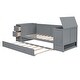 preview thumbnail 20 of 28, Twin Size Daybed Trundle Bed Pine Wood Bed Frame for Kids Teens