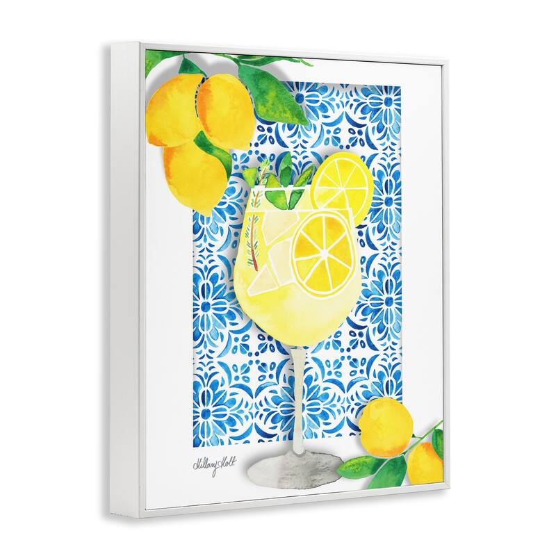 Stupell Mediterranean Limoncello Drink Framed Giclee Art Design By Hillary Holt