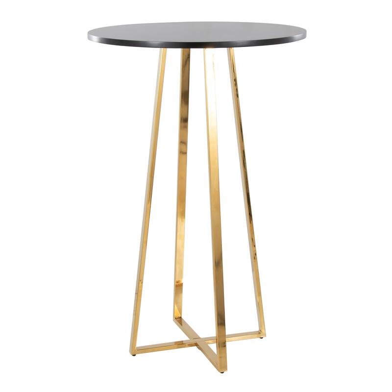 Silver Orchid Pugo 42" Bar Height Table - Black/Gold