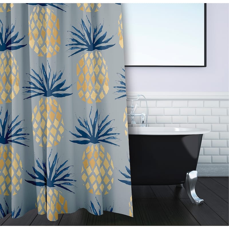 Pineapple Stripes Shower Curtain