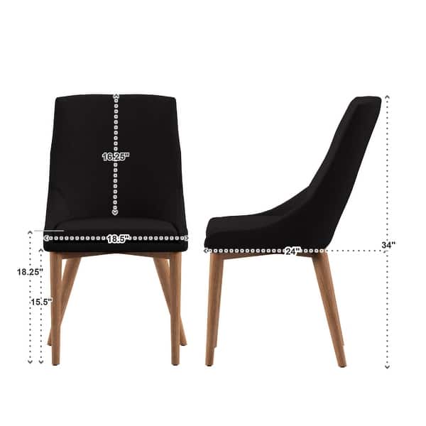 Sasha Oak Barrel Back Dining Chair (Set of 2) iNSPIRE Q Modern