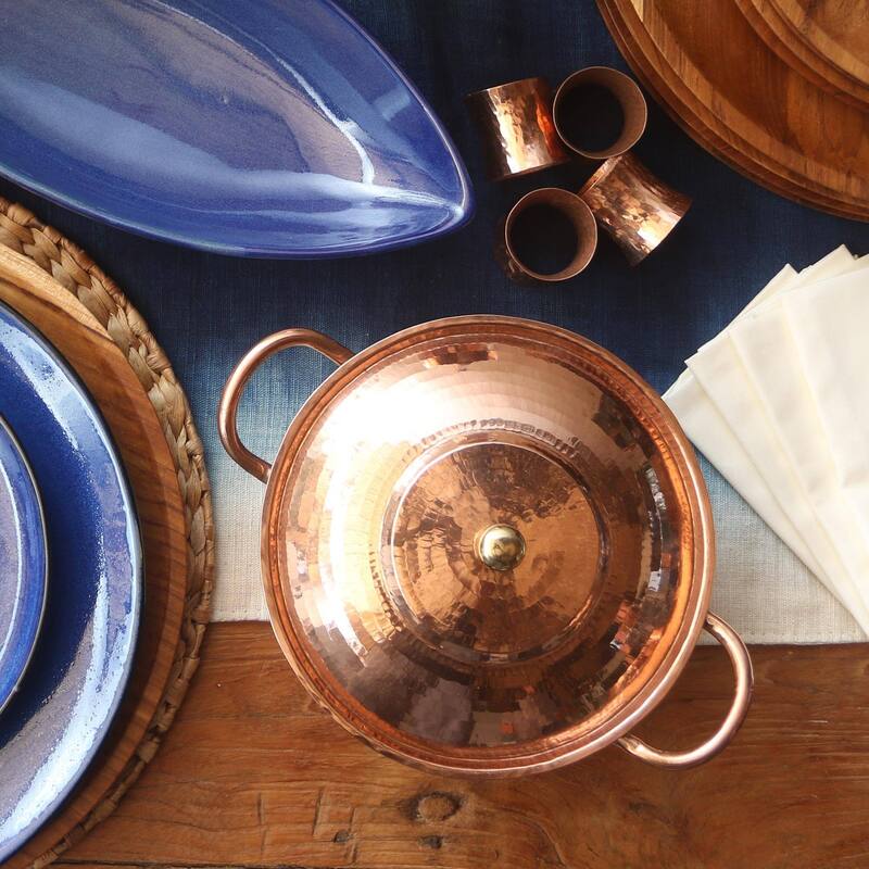 Novica Handmade Warm Glow Copper Serving Bowl