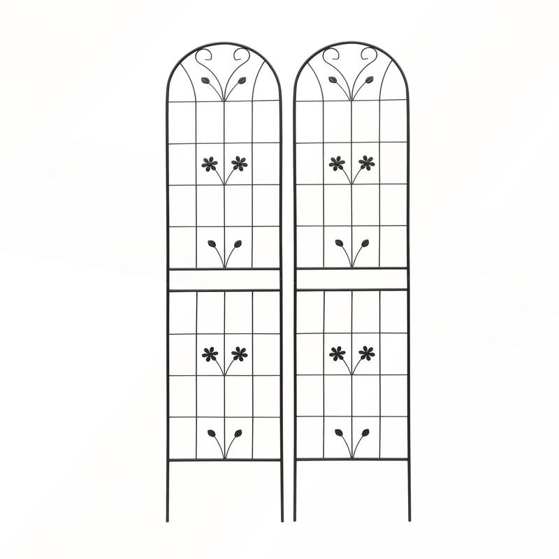 2 Pack Metal Garden Trellis 86.7in x 19.7in Rustproof Trellis