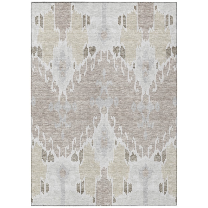 HomeRoots Ikat Transitional Rectangle Outdoor Rug