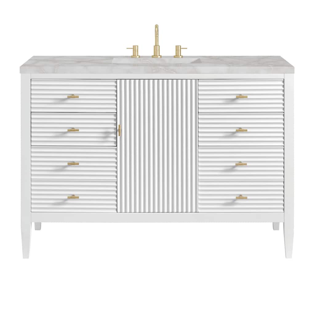 James Martin Vanities 485-V48-3VSL Myrrin 48" Single Basin Wood Vanity