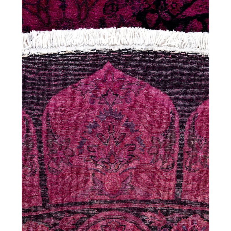 Overdyed One-of-a-Kind Hand-Knotted Area Rug - Purple - 8' 1" x 8' 3"