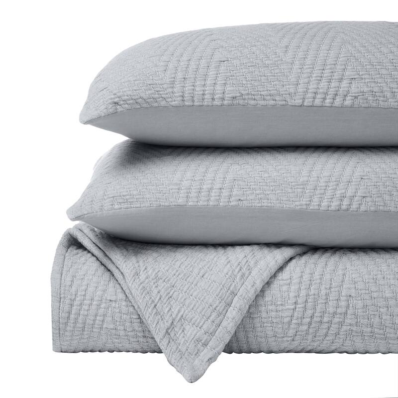 Superior Aswan Cotton Medium Weight Chevron Woven Coverlet