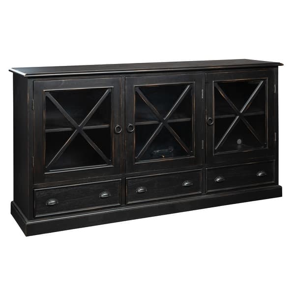 Hekman 3door Wood Entertainment Center with Drawers Bed Bath & Beyond 37714516