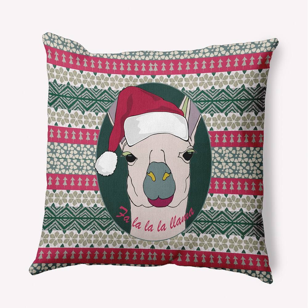 Fa La Llama Christmas Accent Pillow
