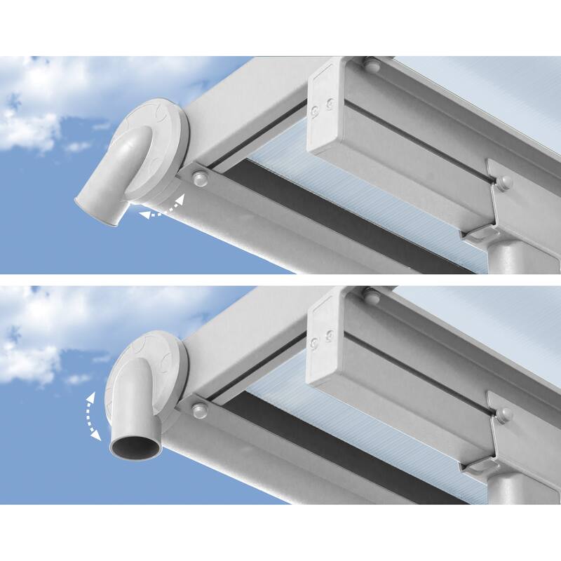 Olympia 10 ft. White/White Aluminum Patio Cover -