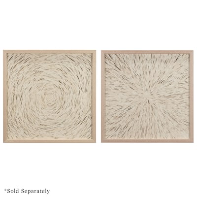 HUJI Abstract Handmade Papier-Mâché Shadow Box Wall Art