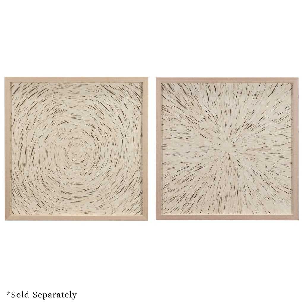 HUJI Abstract Handmade Papier-Mâché Shadow Box Wall Art