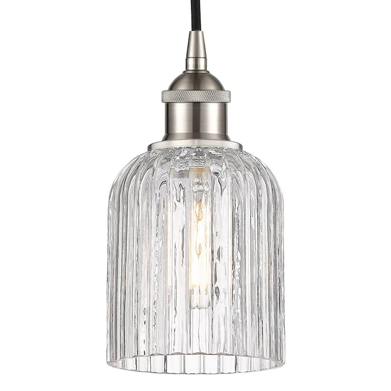 Innovations Lighting 616-1P 9 5 Bridal Veil Pendant Bridal Veil 5" - Brushed Satin Nickel