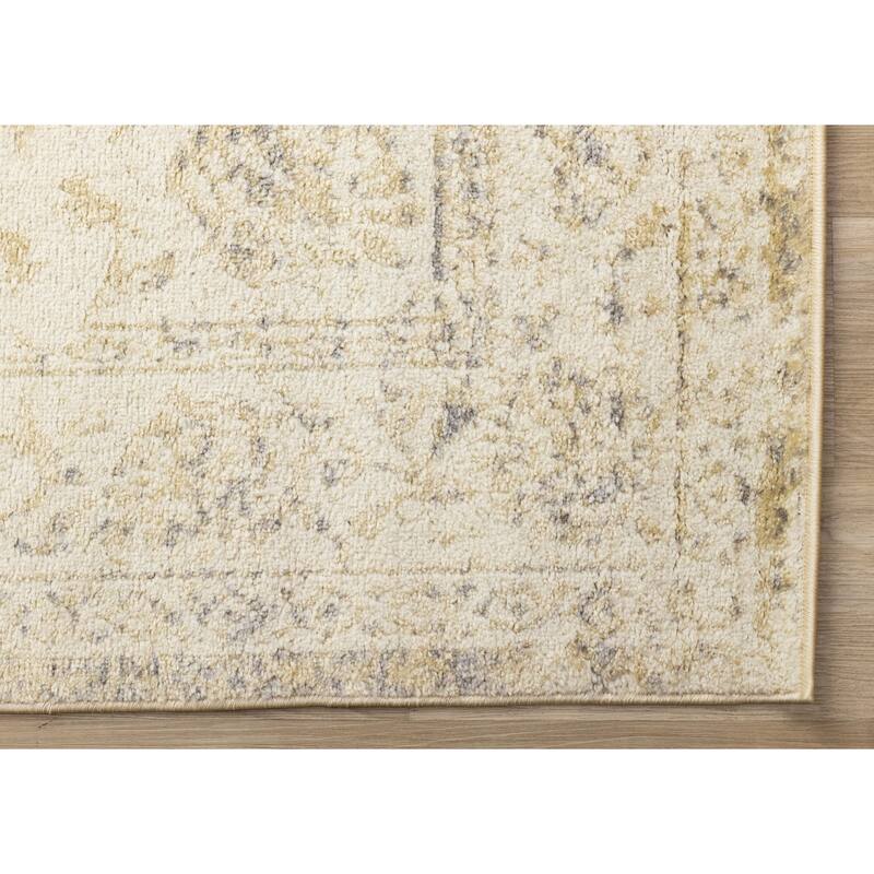 Ellis Collection - Subtle Traditional Elegant Beige Cream Area Rug