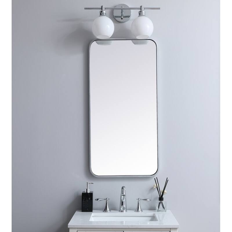 Ezra Soft Corner Metal Rectangular Mirror