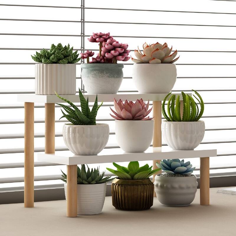 Small Plant Stand Indoor Ladder Shelf Desk