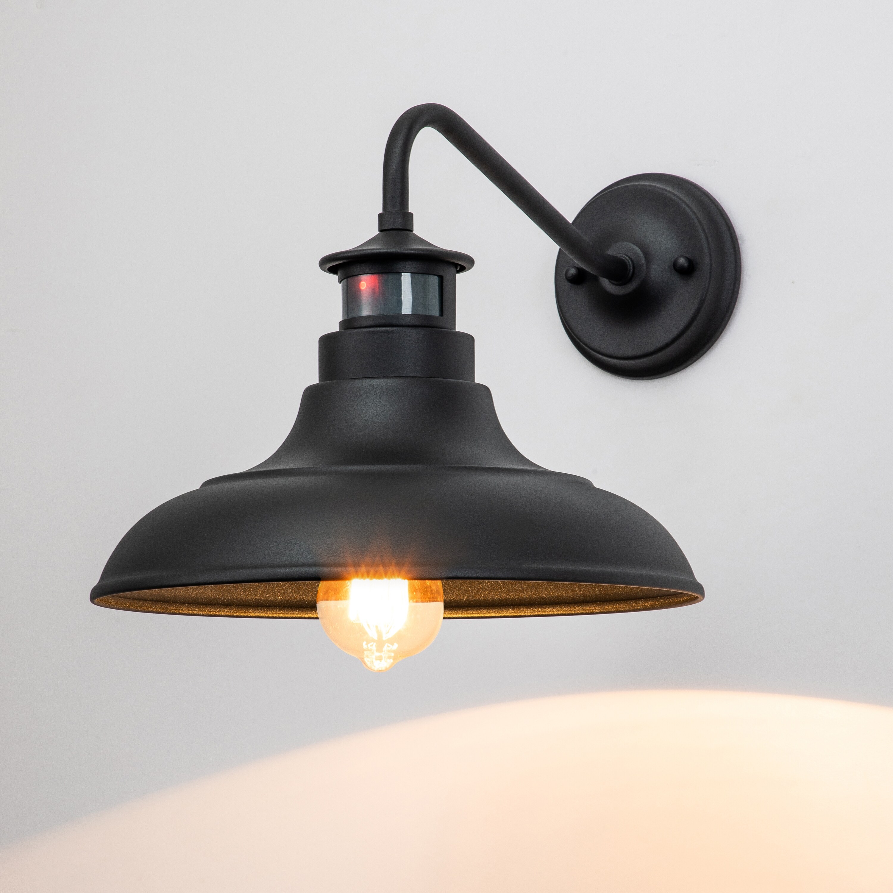 C Cattleya 2-Pack Matte Black Motion Sensor Dusk to Dawn Outdoor