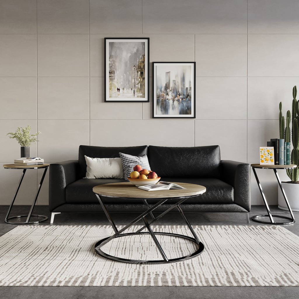 CraftPorch Elegance 3- Pieces Coffee Table Set