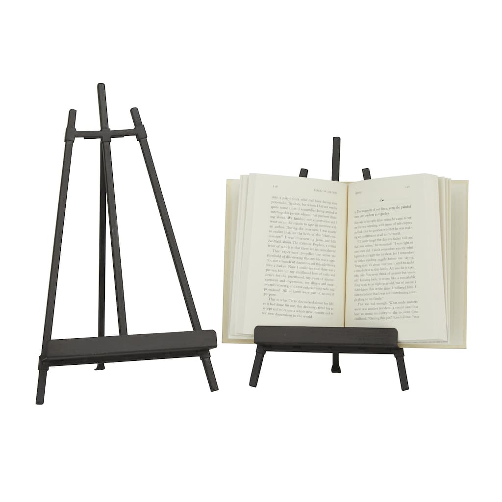 Metal Display Easel with Foldable Stand - Set of 2 Black or Gold - Roche River Decor