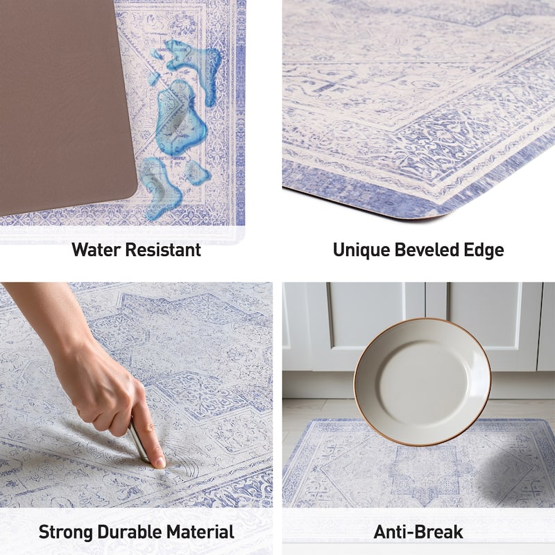 Traditional Bohemian Cushioned Anti Fatigue Standing Kitchen Mat