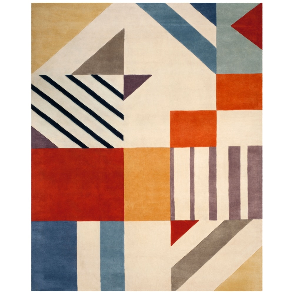 SAFAVIEH Handmade Fifth Avenue Carmo Mid-Century Modern Wool Rug
