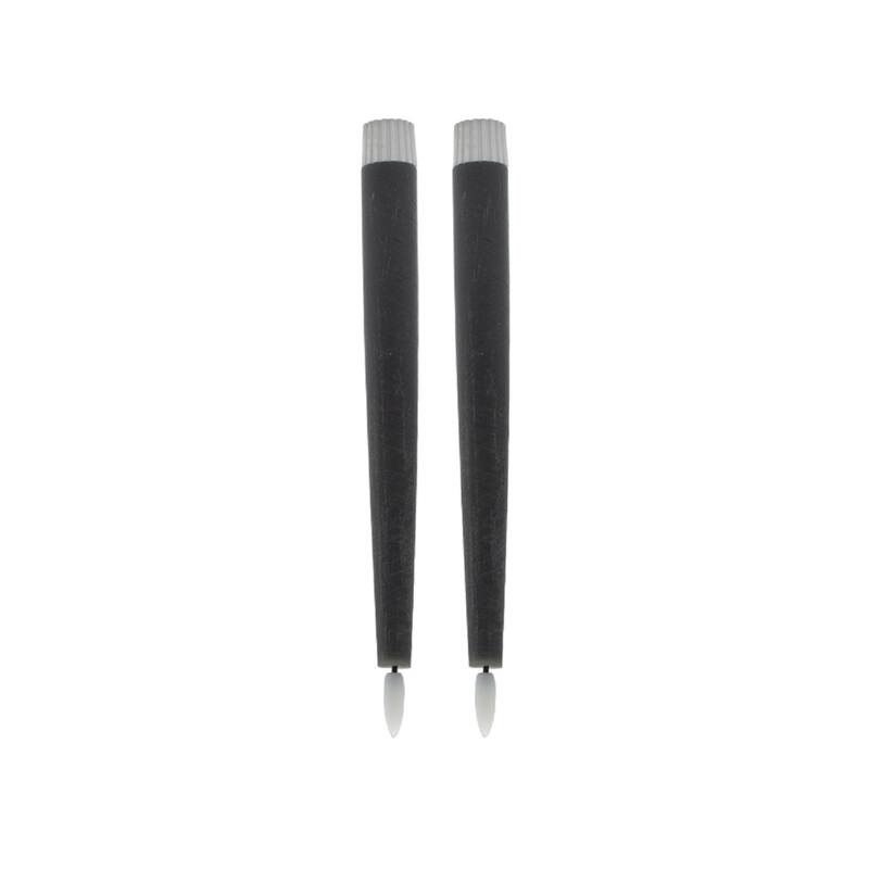 Medium 3D Flame LED Taper Candles - 8.5" - Gray - Set of 2