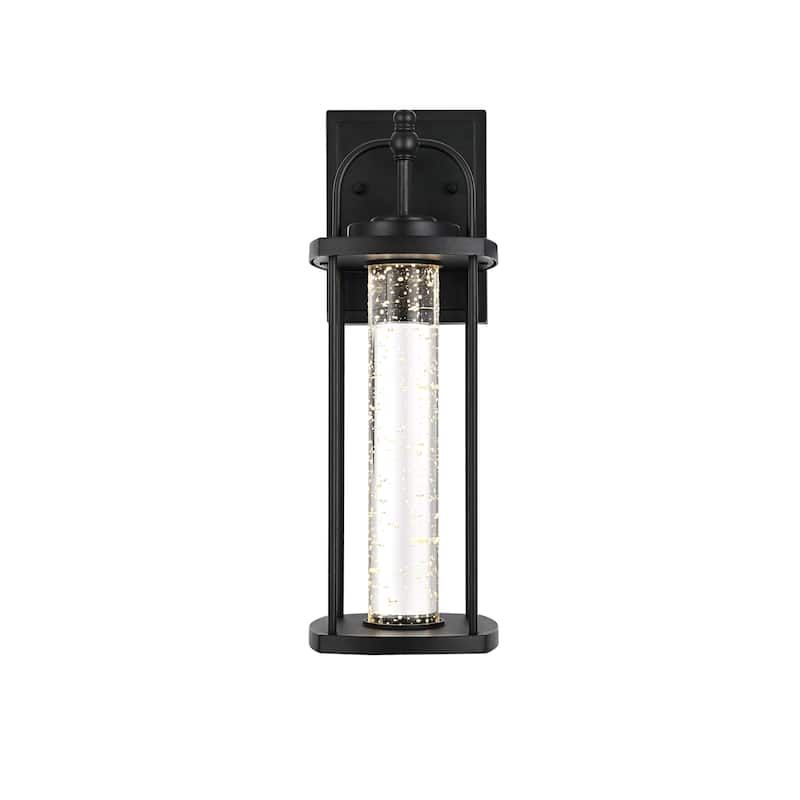 Leonora 15 inch LED Outdoor Wall sconce in Black - 15" - 15" - Black