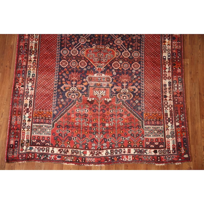Kashkoli Persian Vintage Area Rug Handmade Wool Carpet - 5'5"x 9'1"