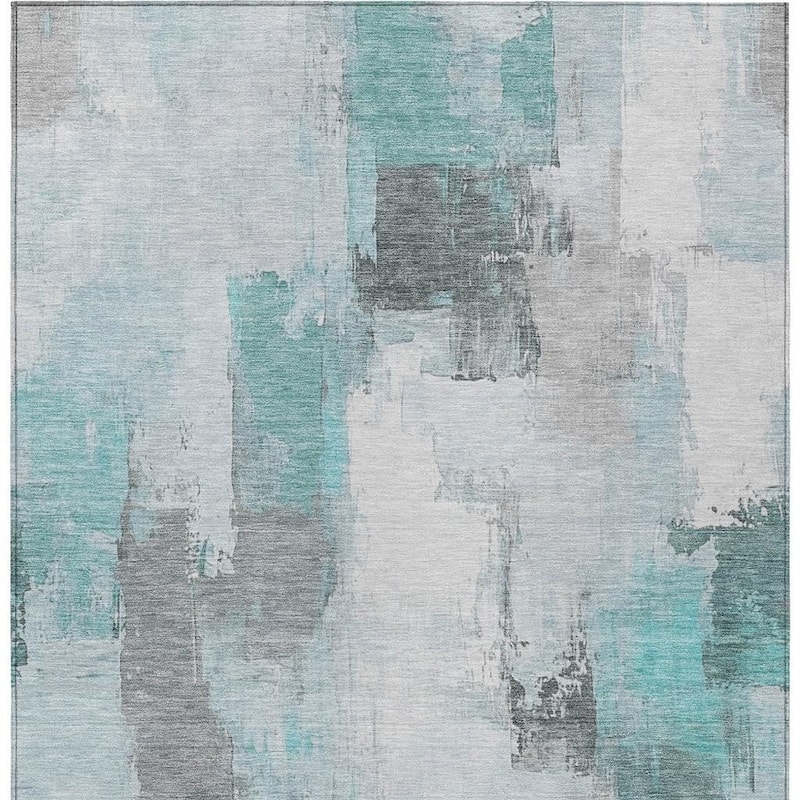 HomeRoots Abstract Transitional Rectangle Outdoor Rug