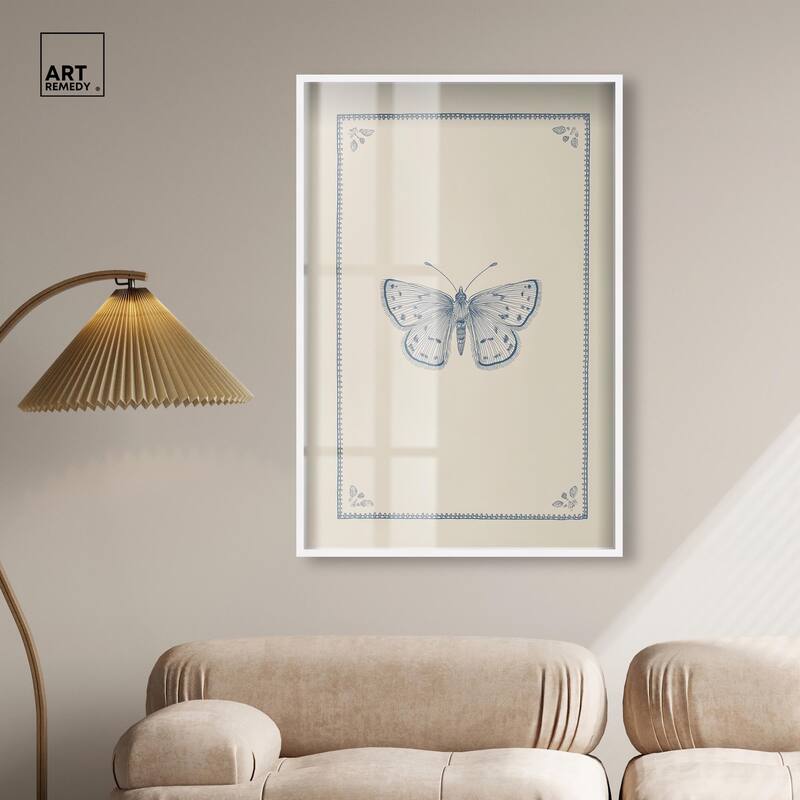 Blue Butterfly II Shadowbox by Art Remedy