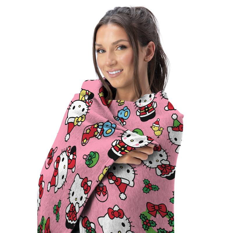 Sanrio Hello Kitty Holiday Hugs Silk Touch Throw Blanket