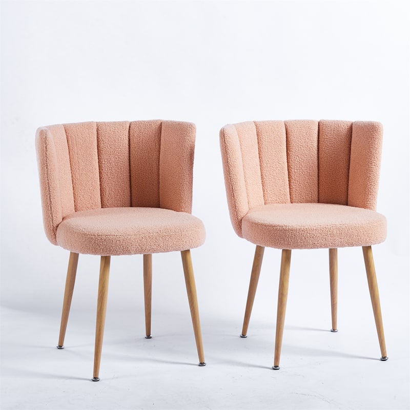 Modern Fabric Dining Chair (Set of 2) - Light beige