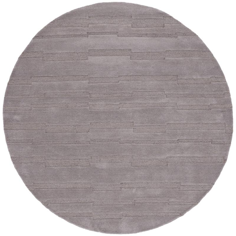SAFAVIEH Handmade Chatham Rafah Modern Wool Rug - 6' Round - Grey