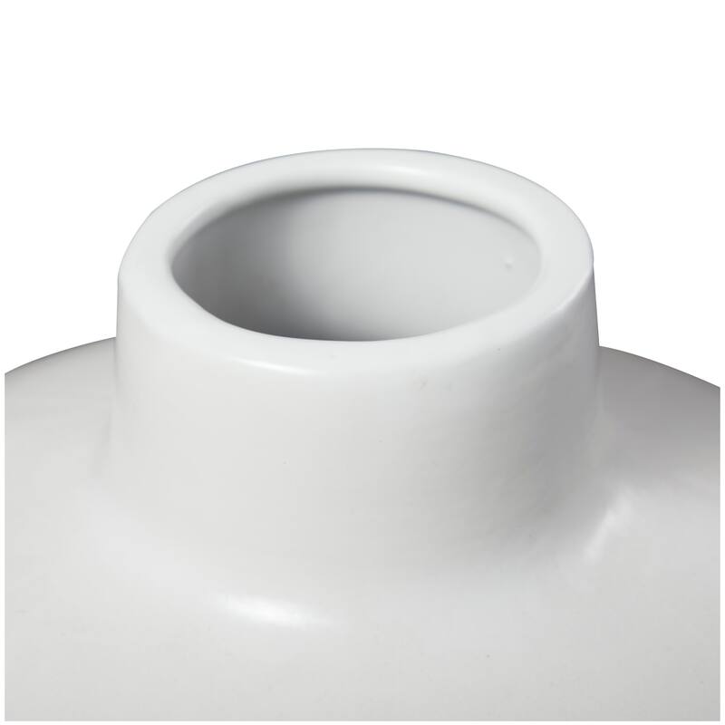 White Ceramic Matte Decorative Vase