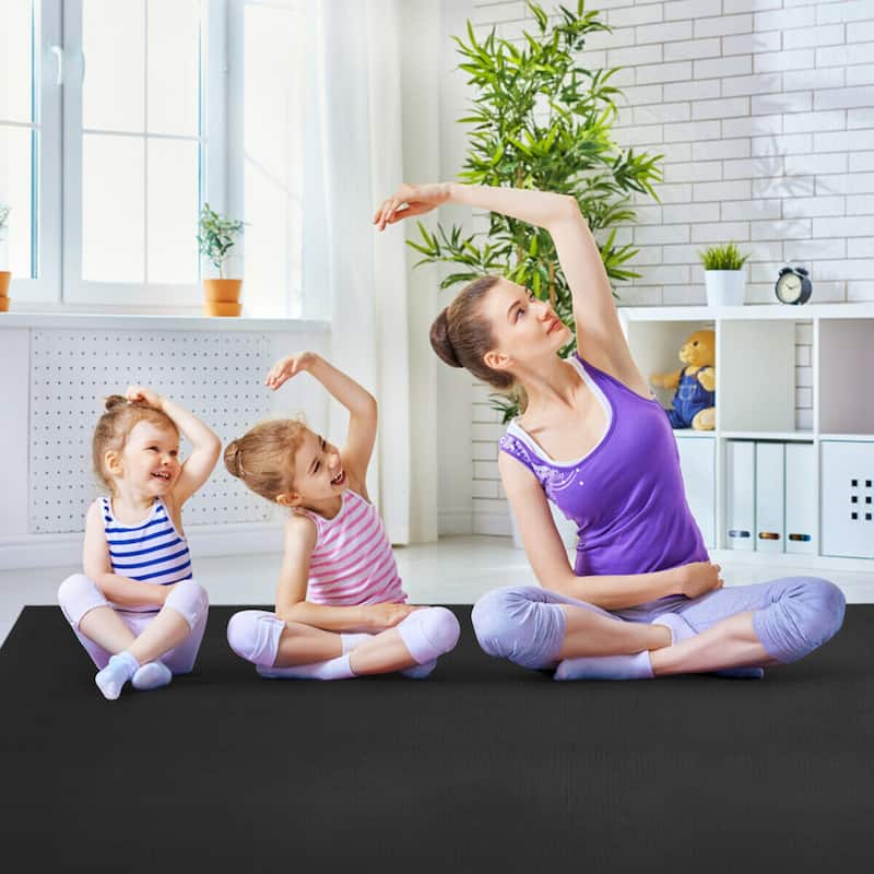 Gymax Large Yoga Mat 6' x 4' x 8 mm Thick Workout Mats for Home Gym
