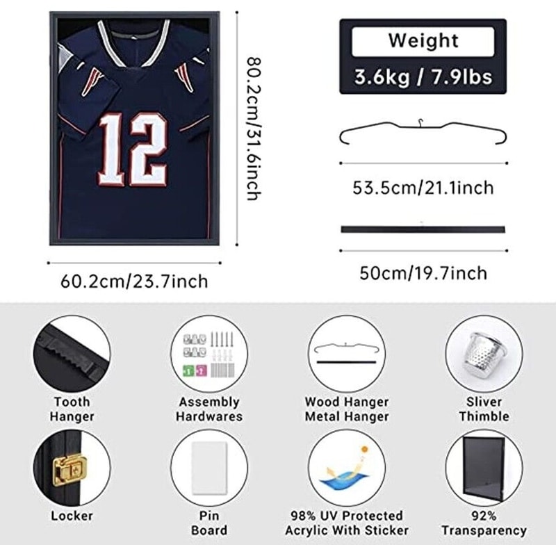 Football jersey display case online