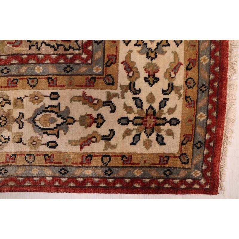 ECARPETGALLERY Hand-knotted Jules Sultane Dark Red Wool Rug - 7'11 x 10'11