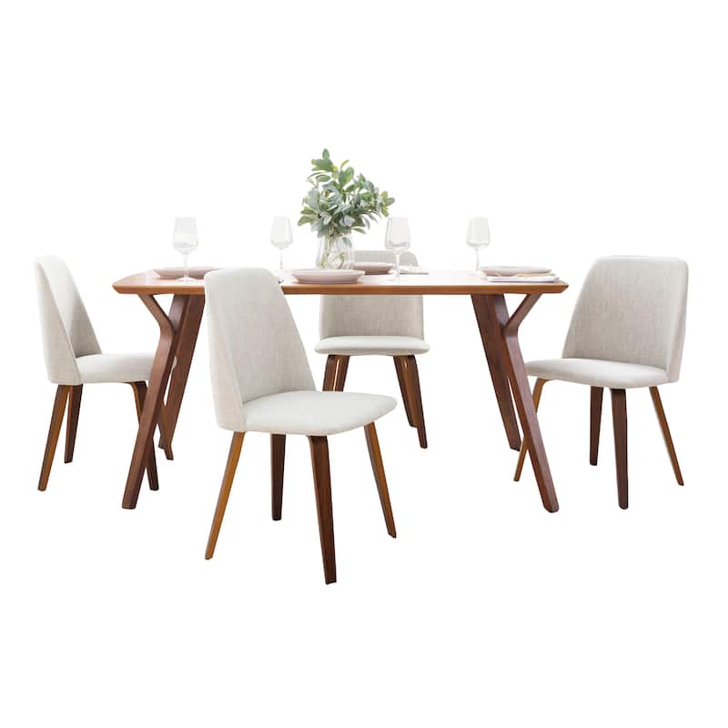 Carson Carrington Sala-Vallberga 5-Piece Dining Set with Wood Table Top