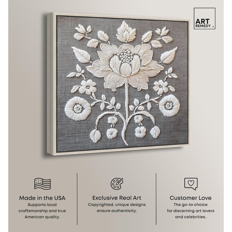 Stitched Symmetry II Canvas by Art Remedy
