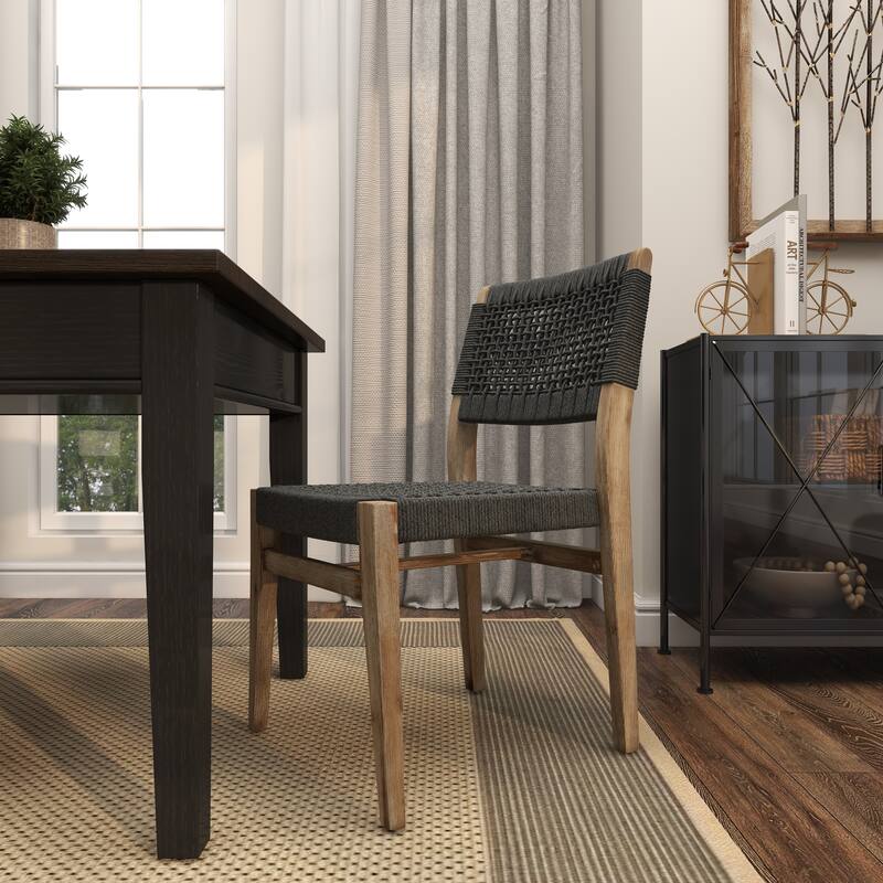 Dark Grey Wood Contemporary Outdoor Sofa or Chair